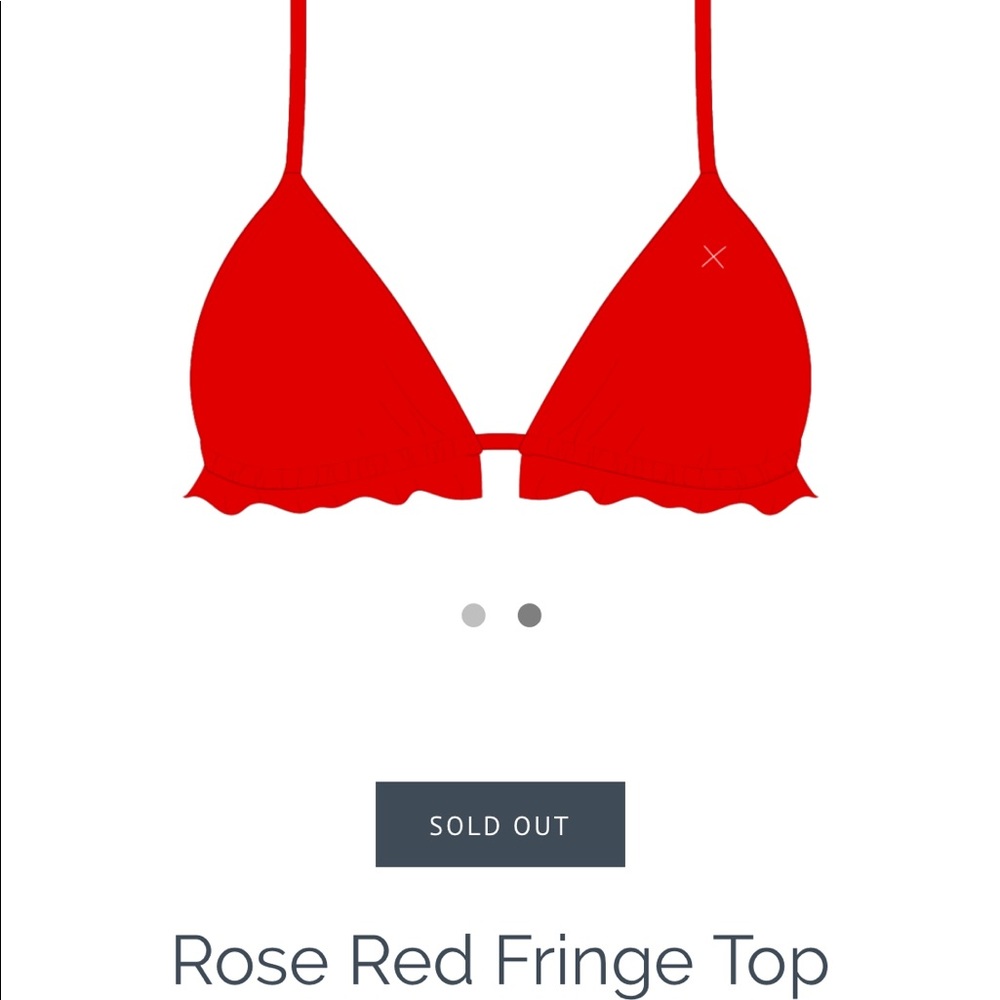 Boutinela Rose Red Fringe Top